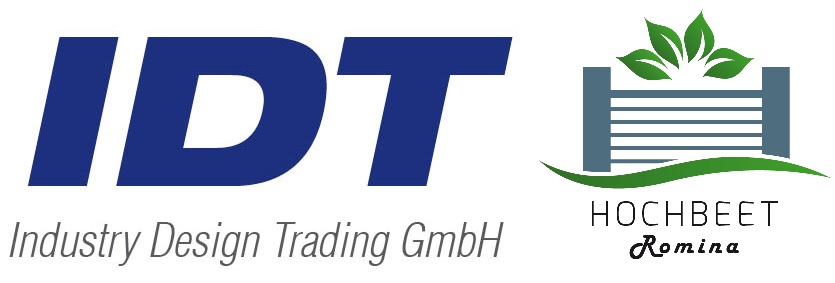Logo IDT Industry Design Trading GmbH mit Logo Hochbeet Romina