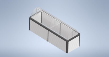 Hochbeet 3000x1000 mit 2 Einheiten Überdachung