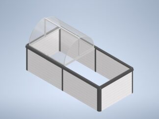 Hochbeet 3000x1400 mit 1 Einheit Überdachung