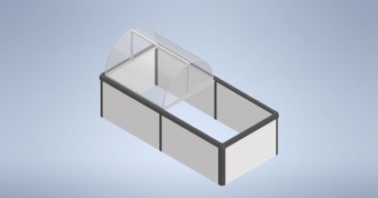Hochbeet 3000x1400 mit 1 Einheit Überdachung