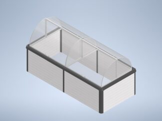 Hochbeet 3000x1400 mit 2 Einheiten Überdachung