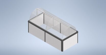 Hochbeet 3000x1400 mit 2 Einheiten Überdachung