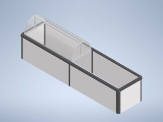 Hochbeet 4000x1000 mit 1 Einheit Überdachung