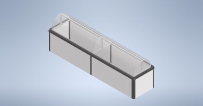 Hochbeet 4000x1000 mit 2 Einheiten Überdachung