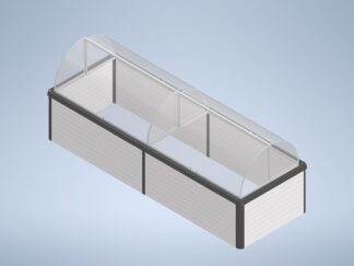 Hochbeet 4000x1400 mit 2 Einheiten Überdachung