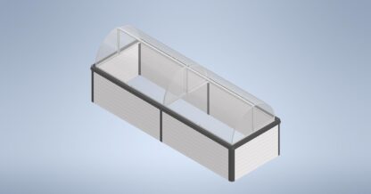 Hochbeet 4000x1400 mit 2 Einheiten Überdachung